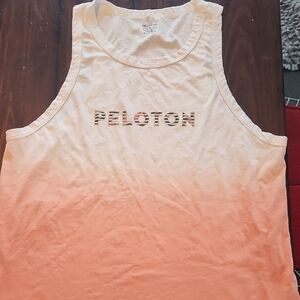 Peloton Peach and White Gradient Tank Top